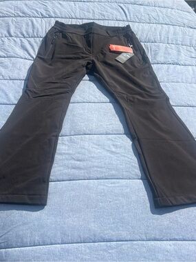 Women’s Black Waterproof Breathable Fleece Lined Cold Weather Pants Size 16